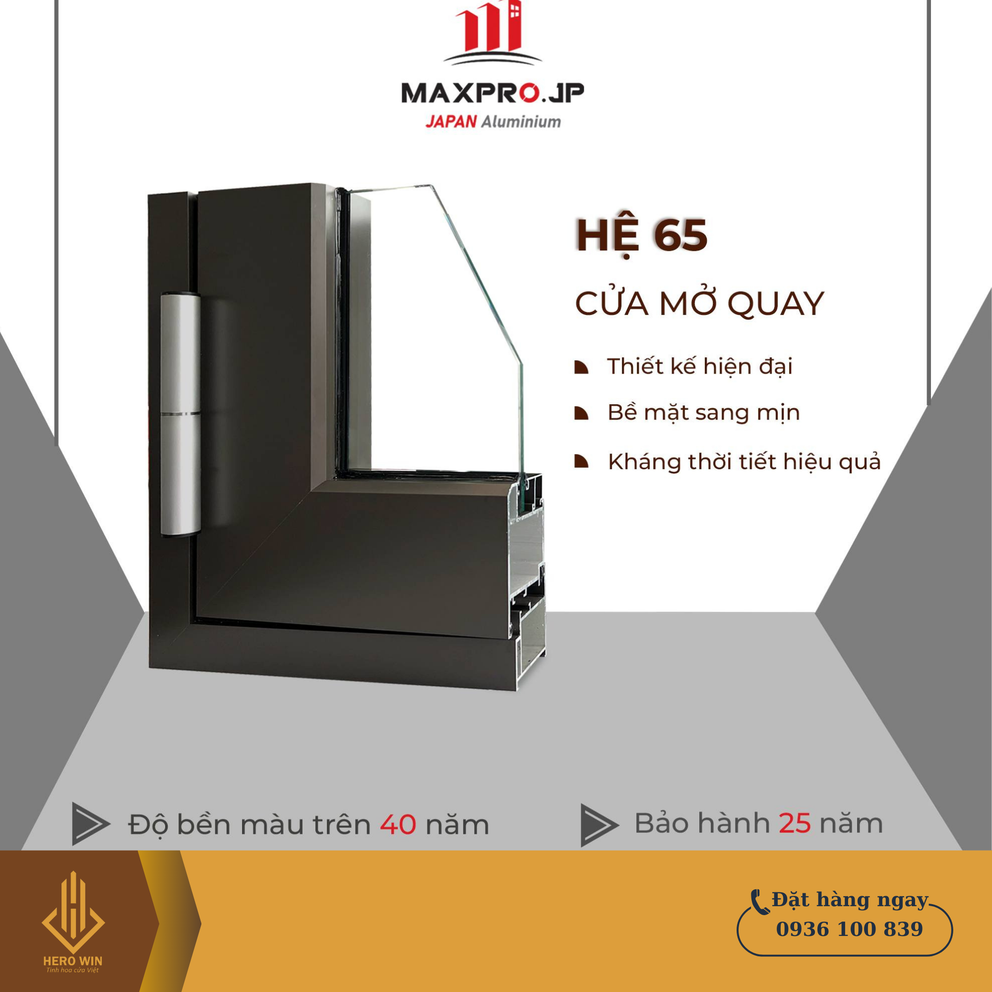 Nhôm Maxpro Aluminium Japan hệ 65