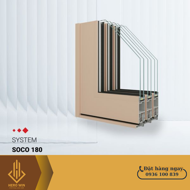Cửa nhôm Soco Yongxing - Hệ 180